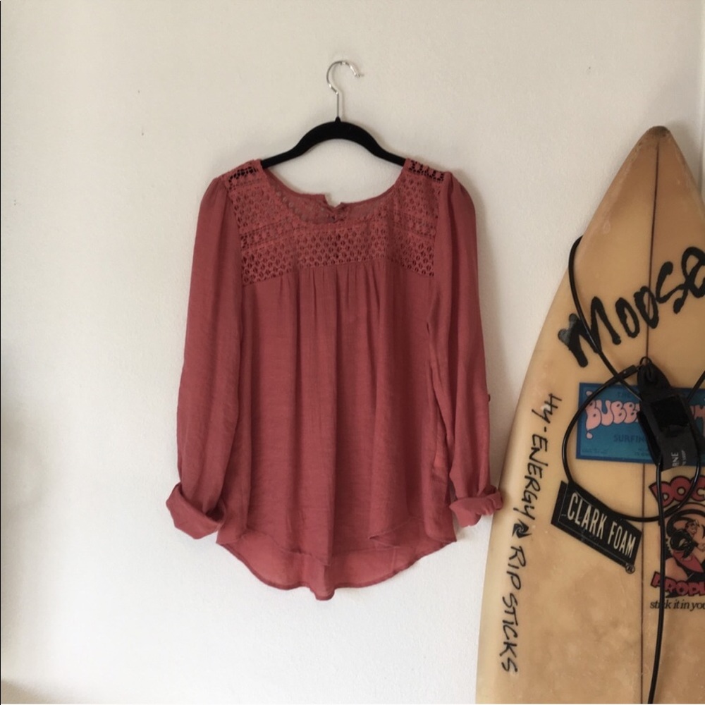 Pretty Tie-Up Top Boho Fall Autumn Light-Weight